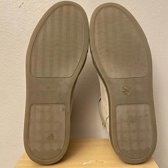Belstaff "Forber" Light Tan High-Top Leather Sneakers – Size 9.5 GUC - Picture 8 of 16